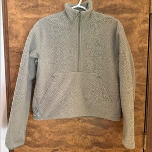 NWOT Adidas Climawarm Green Fleece Pullover - XS
